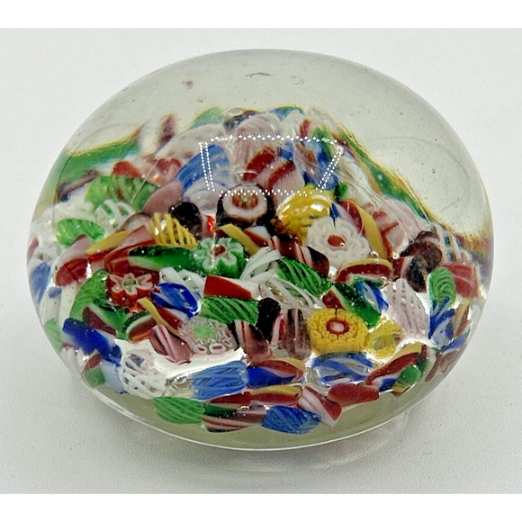 Vintage 1930's Millifiori Paperweight End of Day Scramble PB162
